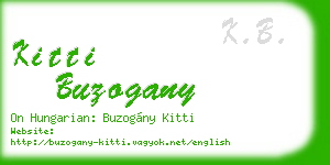 kitti buzogany business card