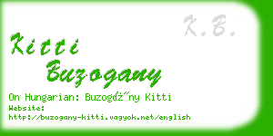 kitti buzogany business card